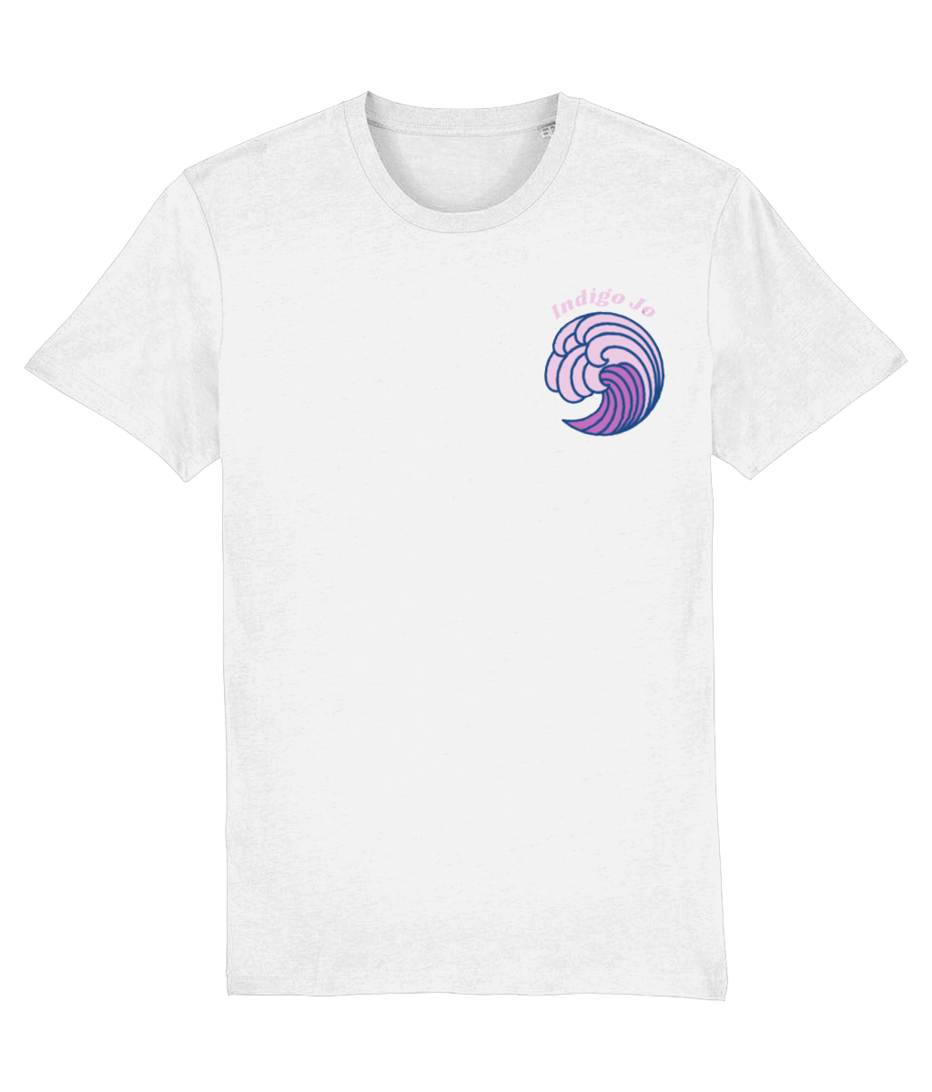 Indigo Jo purple wave mens t-shirt