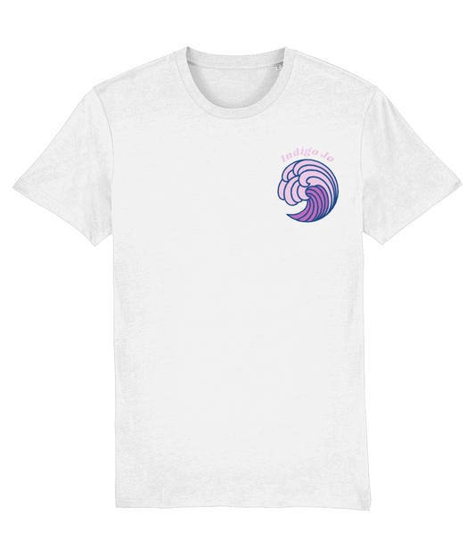 Indigo Jo purple wave mens t-shirt