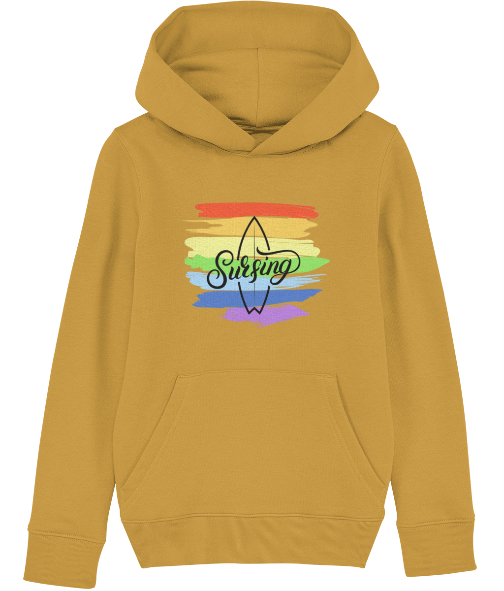 Indigo Jo rainbow surf kids hoodie