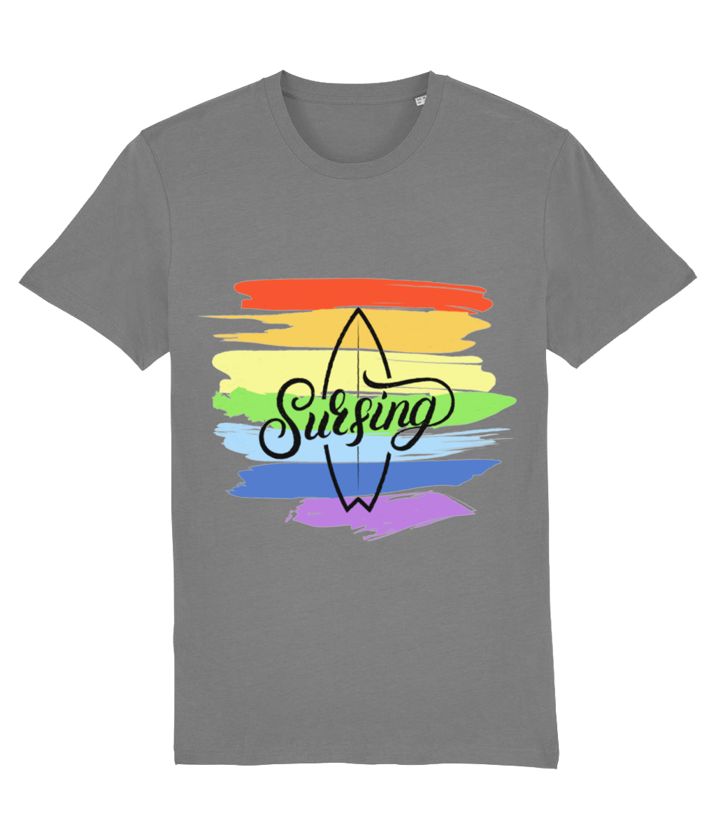 Indigo Jo rainbow surf mens t-shirt