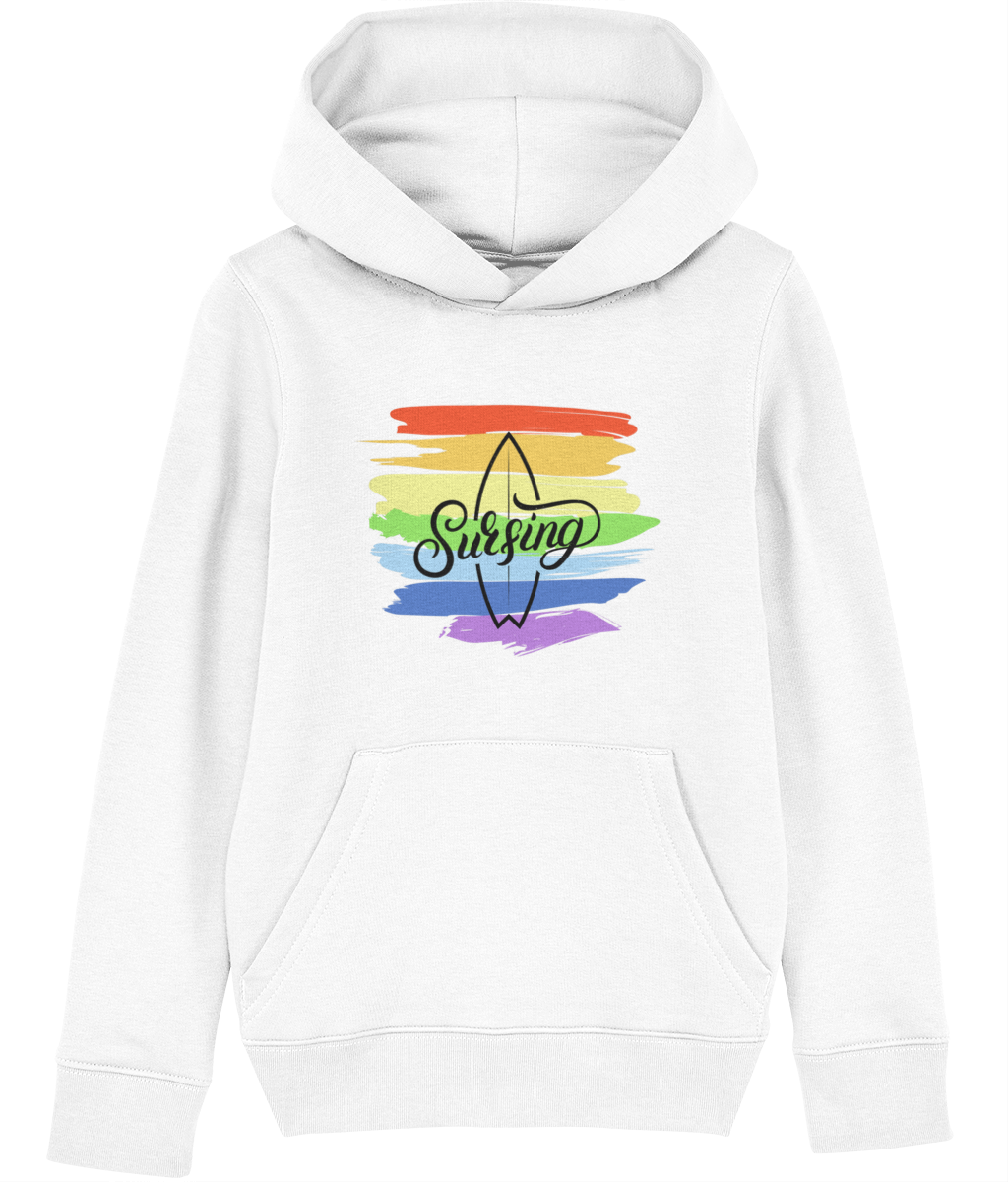 Indigo Jo rainbow surf kids hoodie