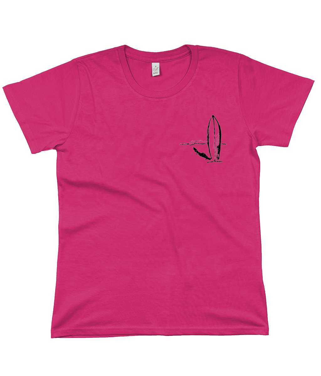 Indigo Jo surf sketch women's  t-shirt