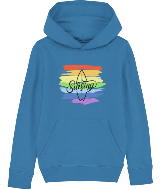 Indigo Jo rainbow surf kids hoodie