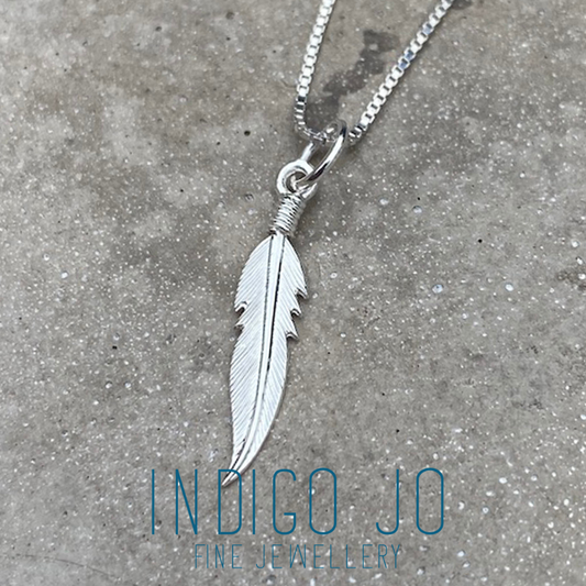 Sterling Silver Feather Pendant Jewellery